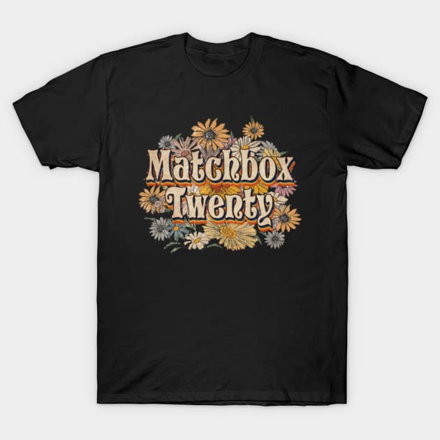 Twenty Proud Name Personalized Matchbox Retro Flowers Beautiful T-Shirt by Gianna Bautista Art